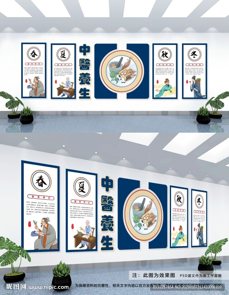 四季養生文化墻
