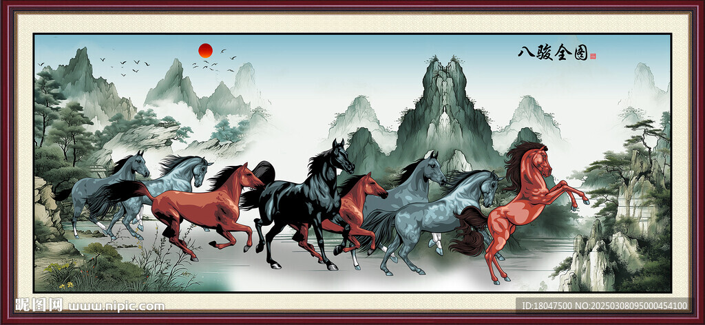 八駿全圖