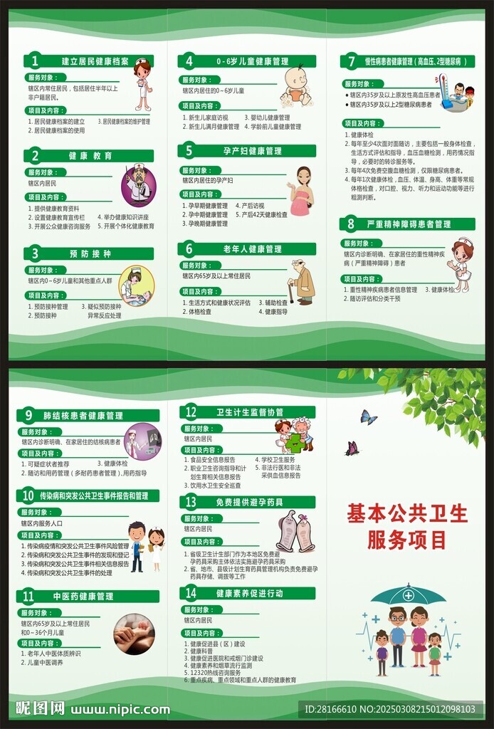 國家基本公共衛生服務項目三折頁