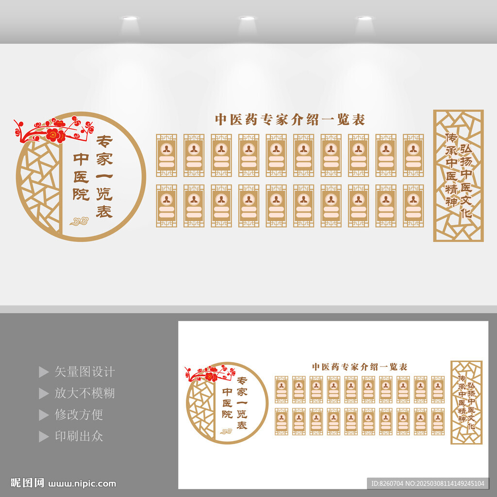 中醫(yī)專家一覽表文化墻