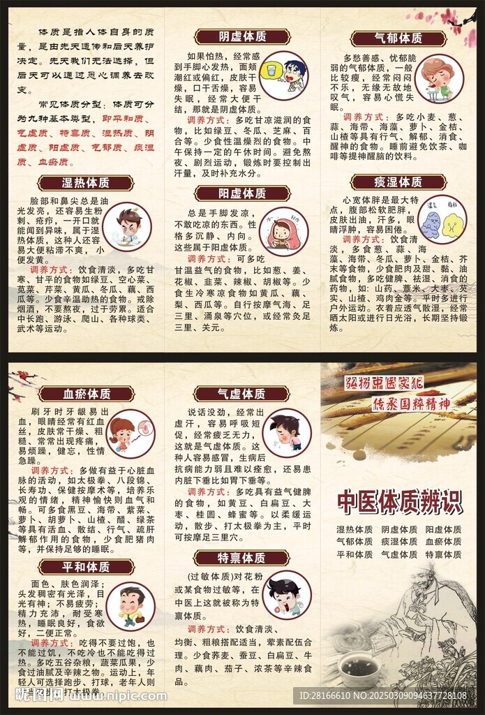 中醫體質辨識三折頁