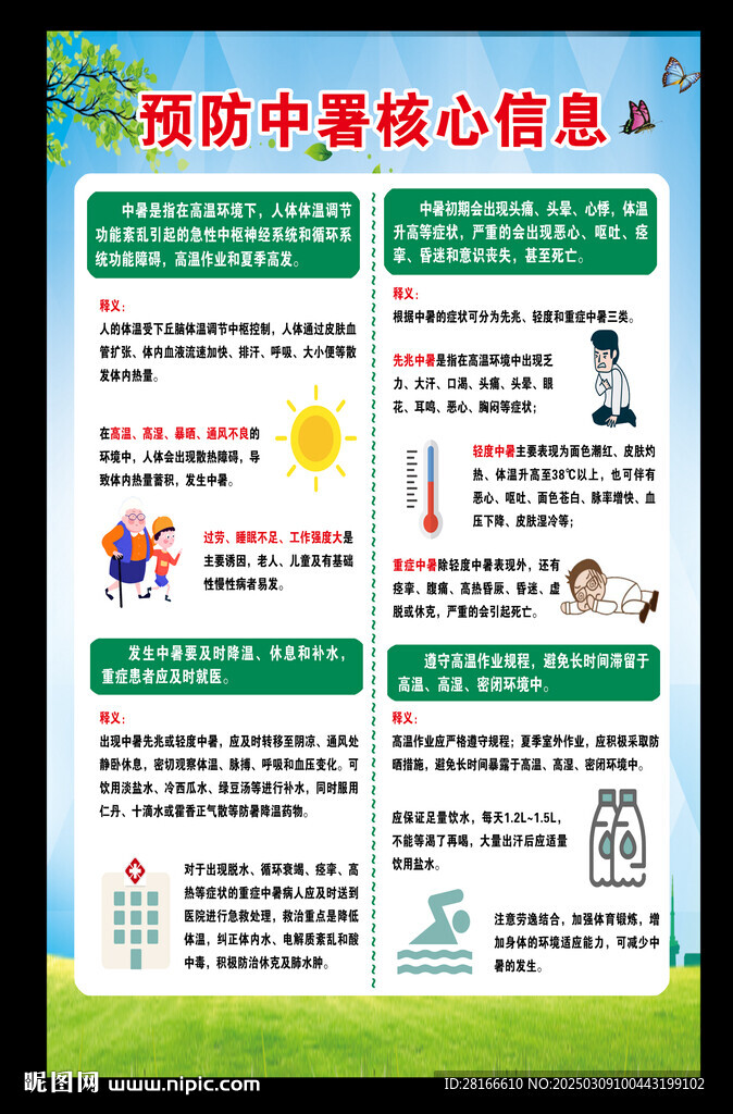 預(yù)防中暑知識(shí)海報(bào)
