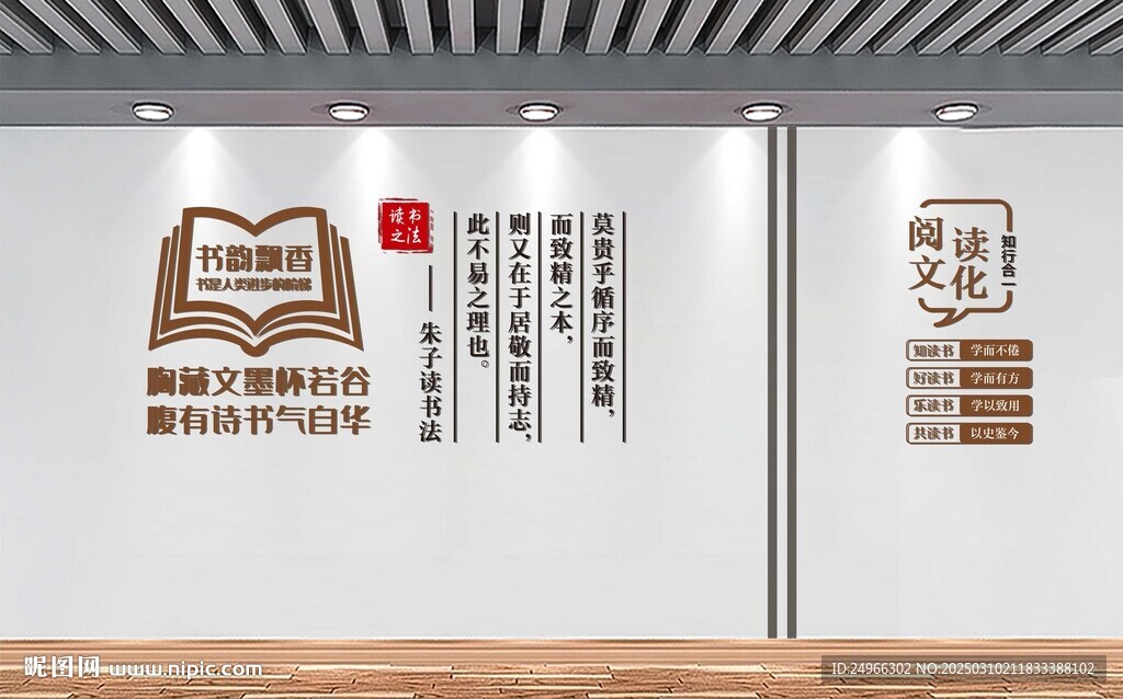 讀書閱讀文化墻