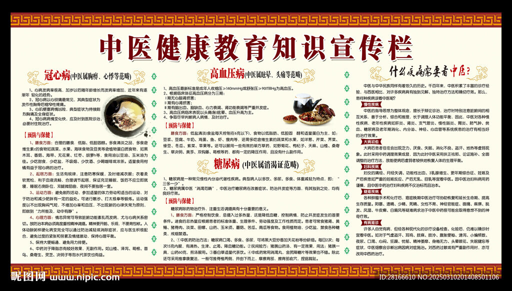 中醫健康教育知識宣傳欄