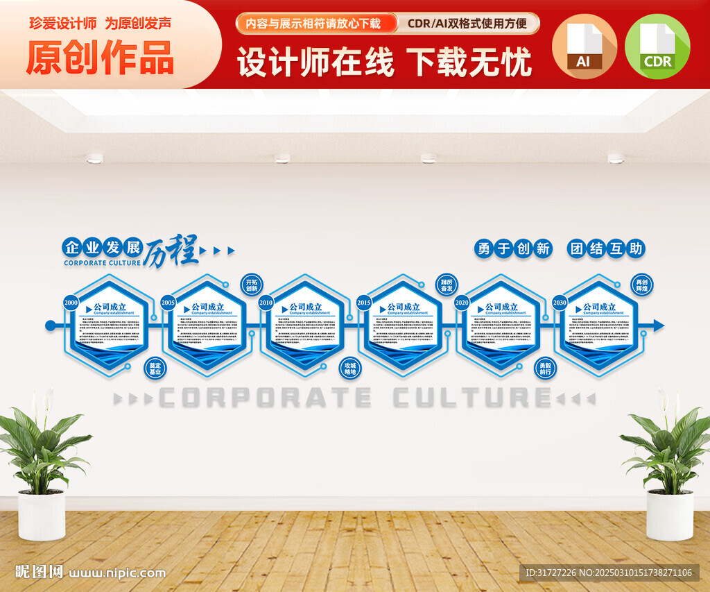 企業發展歷程文化墻