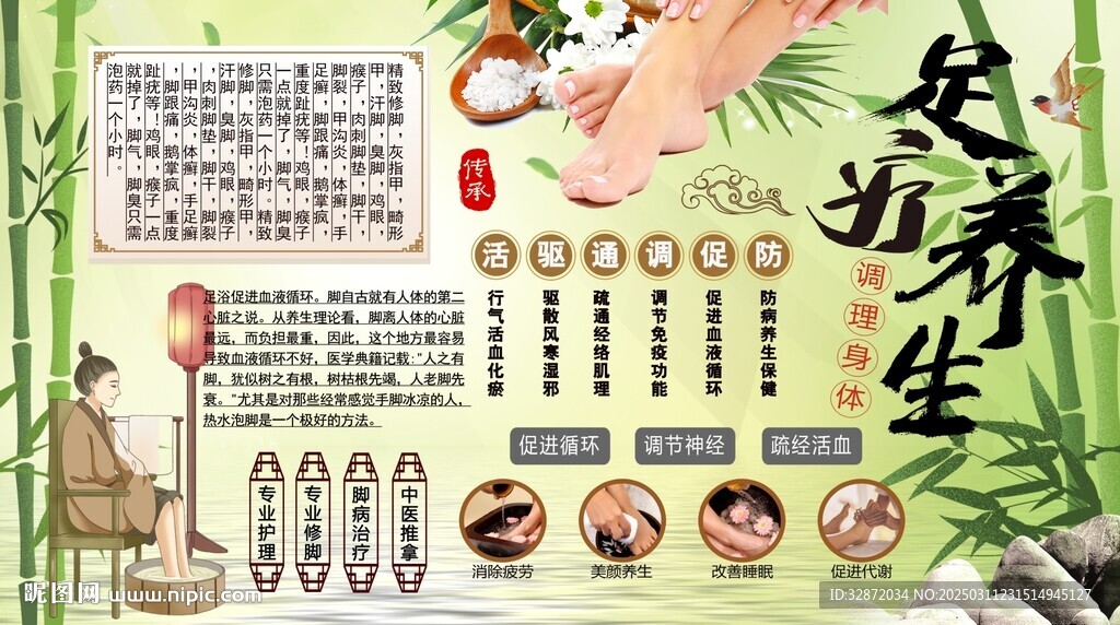 足療按摩背景墻