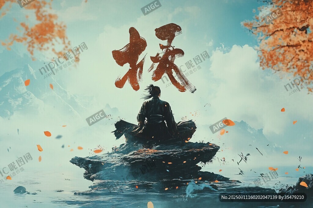 秋日山水畫