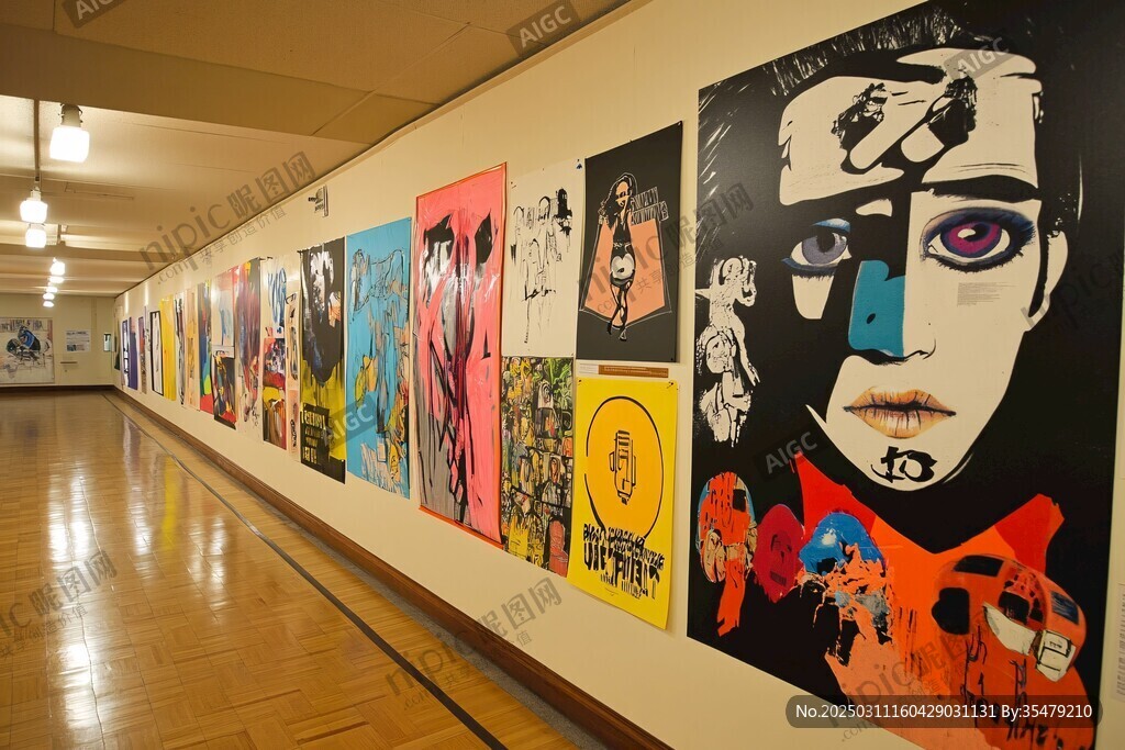 走廊里的藝術(shù)展