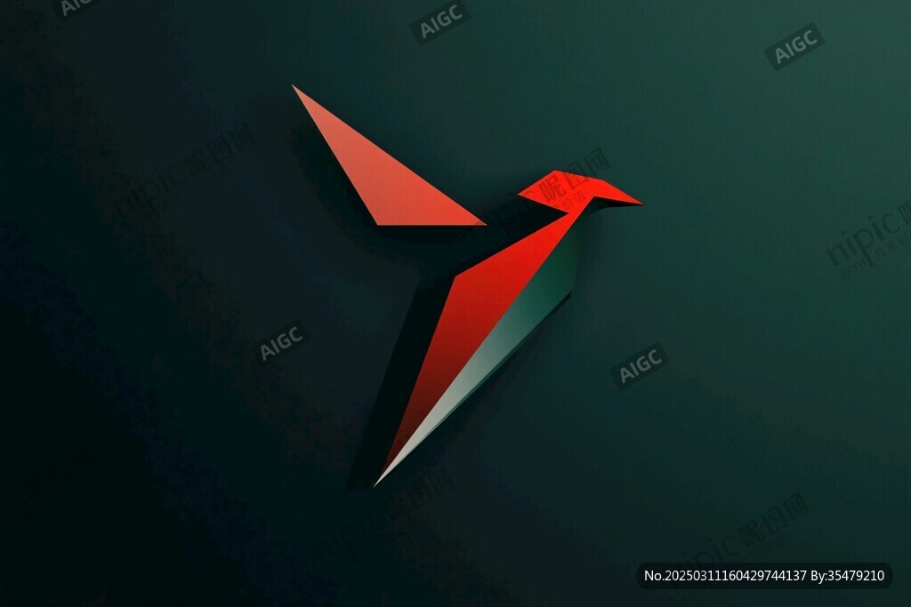 抽象藝術折紙鳥