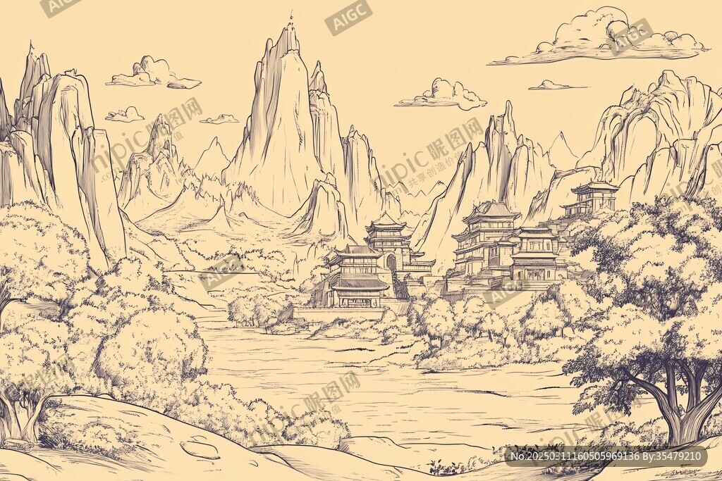 山水畫風(fēng)景
