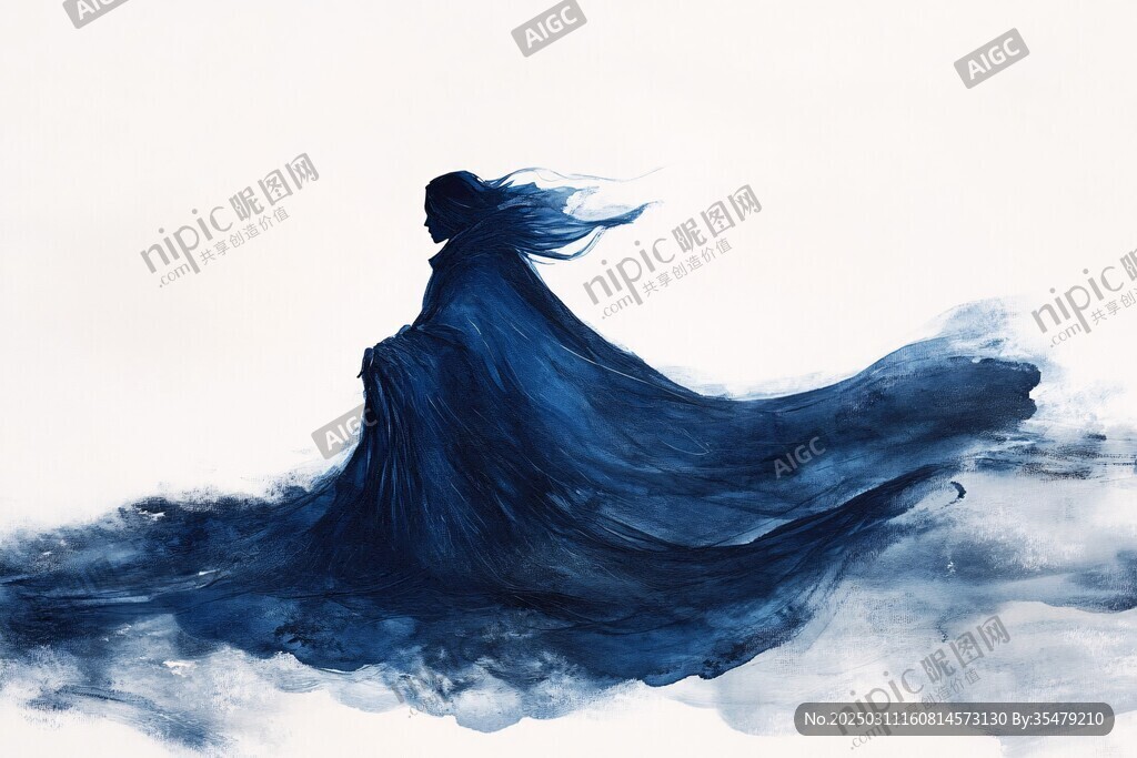 飄逸的藍(lán)色身影