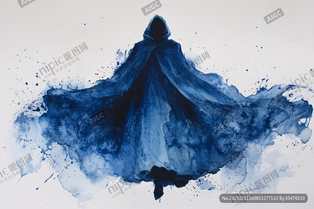 藍(lán)色斗篷的神秘人物