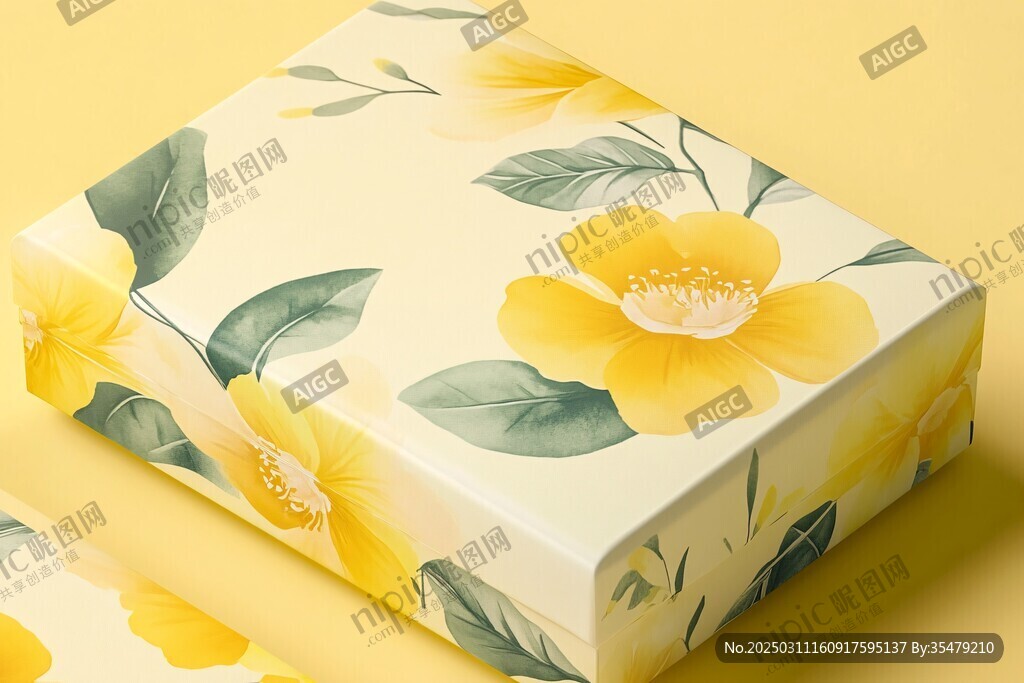 花卉圖案的禮品盒