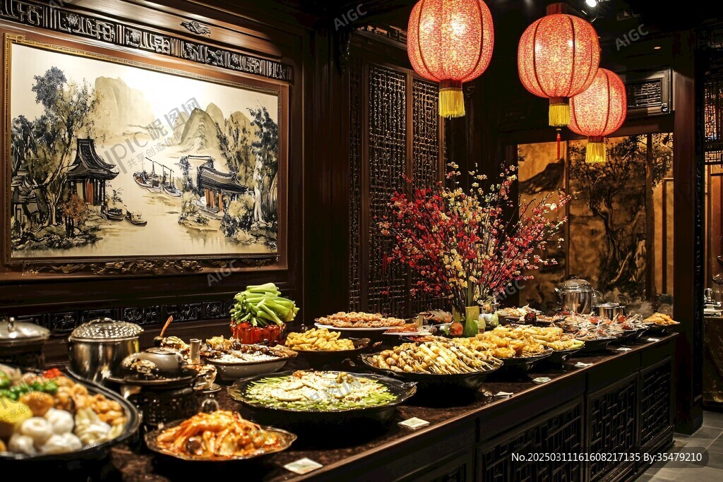 精致中式餐廳的美食盛宴