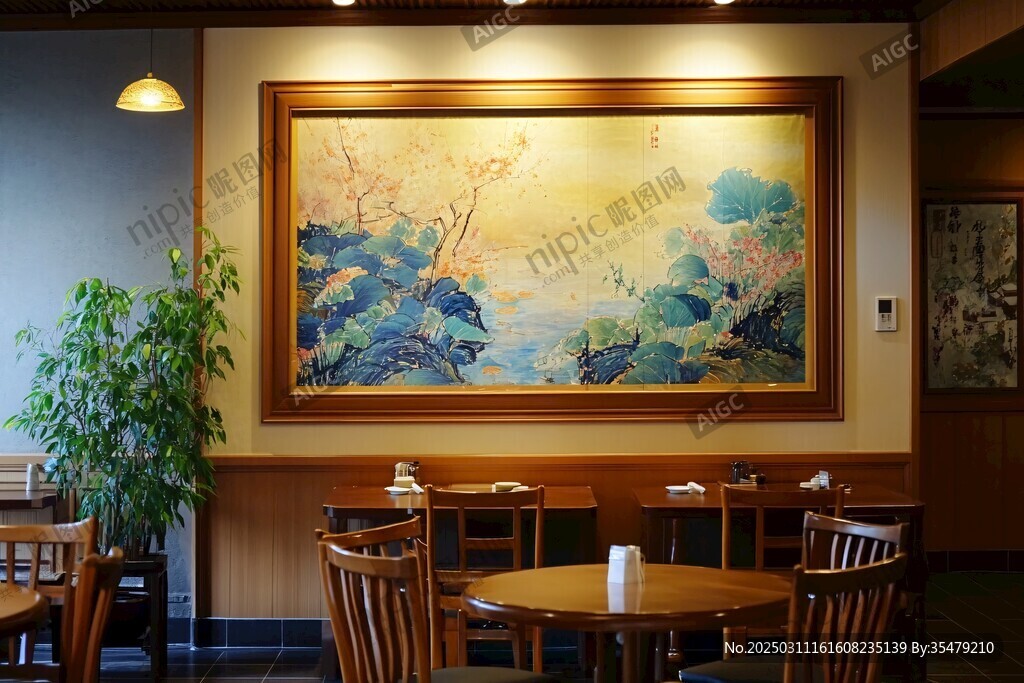 寧靜的餐廳內景