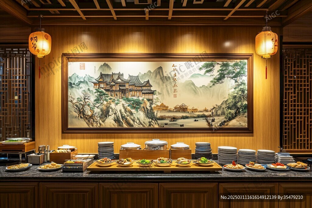 中國(guó)風(fēng)餐廳內(nèi)部