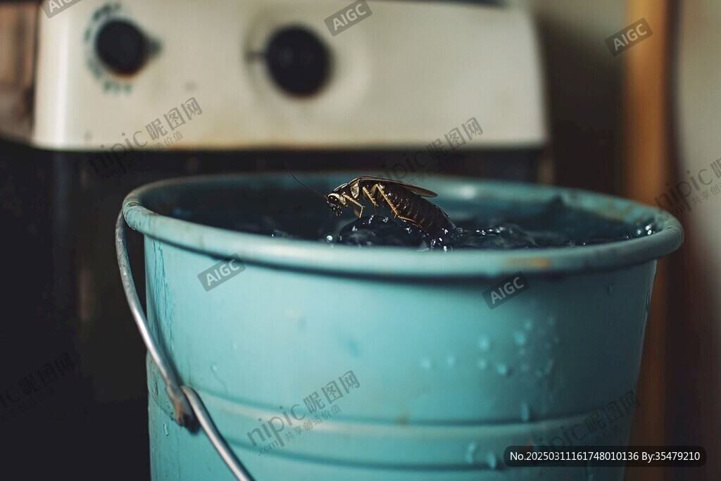 蟑螂與水桶