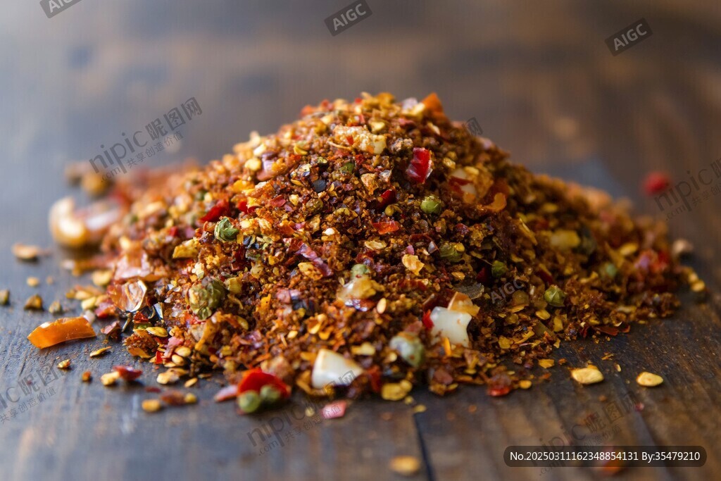 五彩斑斕的香料混合物