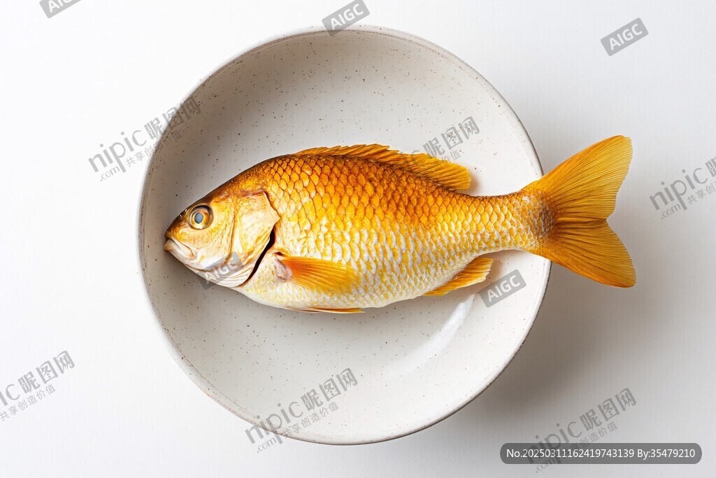 金魚在白色碗中