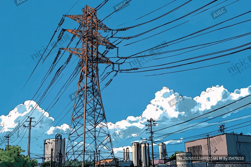 城市電網(wǎng)與天空