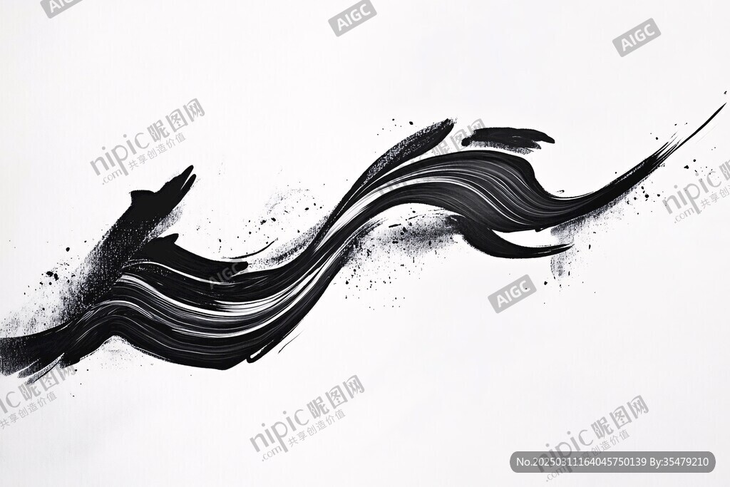 抽象黑白畫