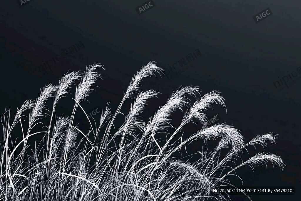 黑白草影