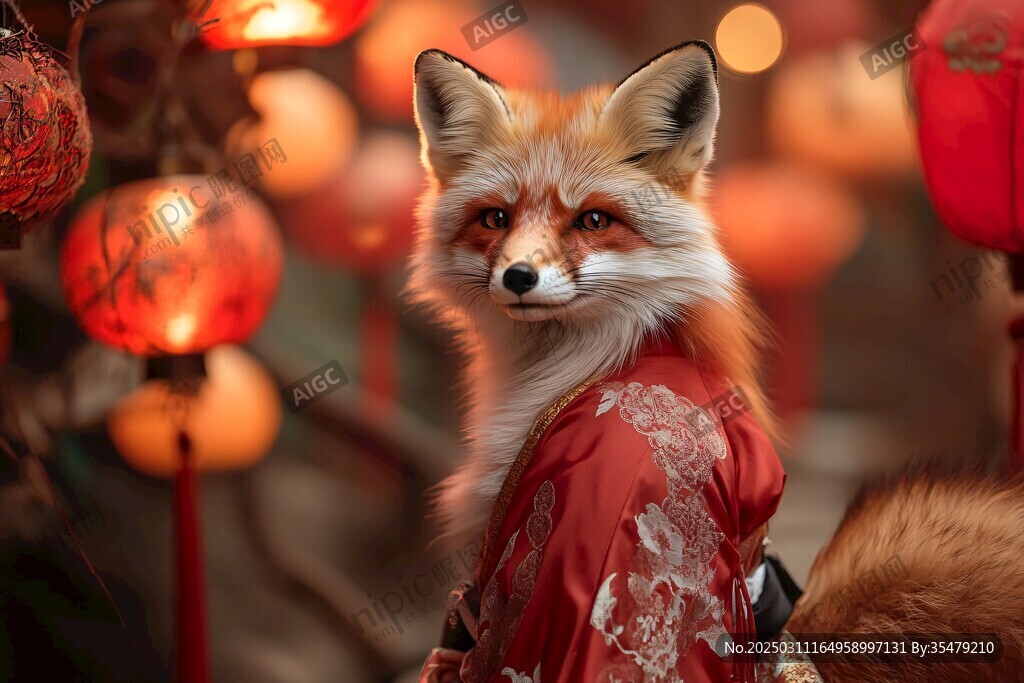 神秘狐貍 紅色燈籠 東方之謎