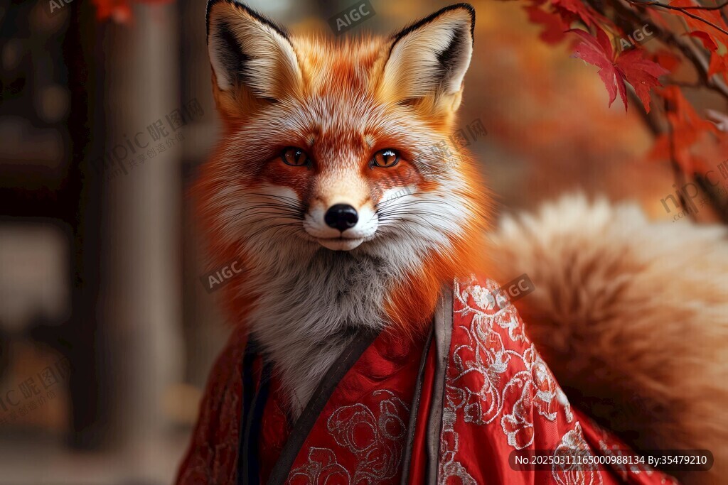 紅衣狐神秘現身