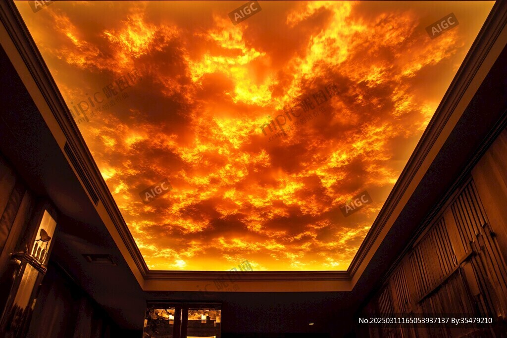 火紅的天空