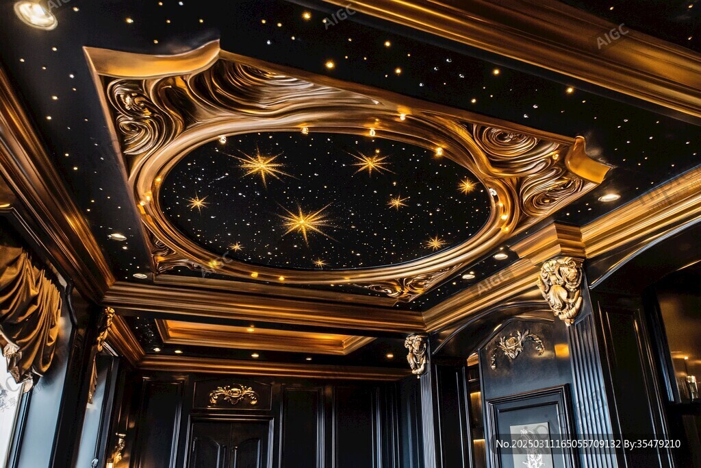 璀璨星空 金色天花板