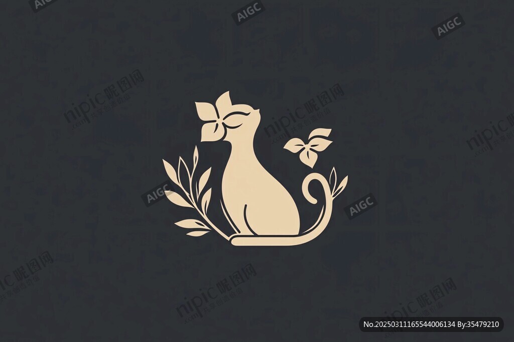 貓咪與花卉的和諧共生