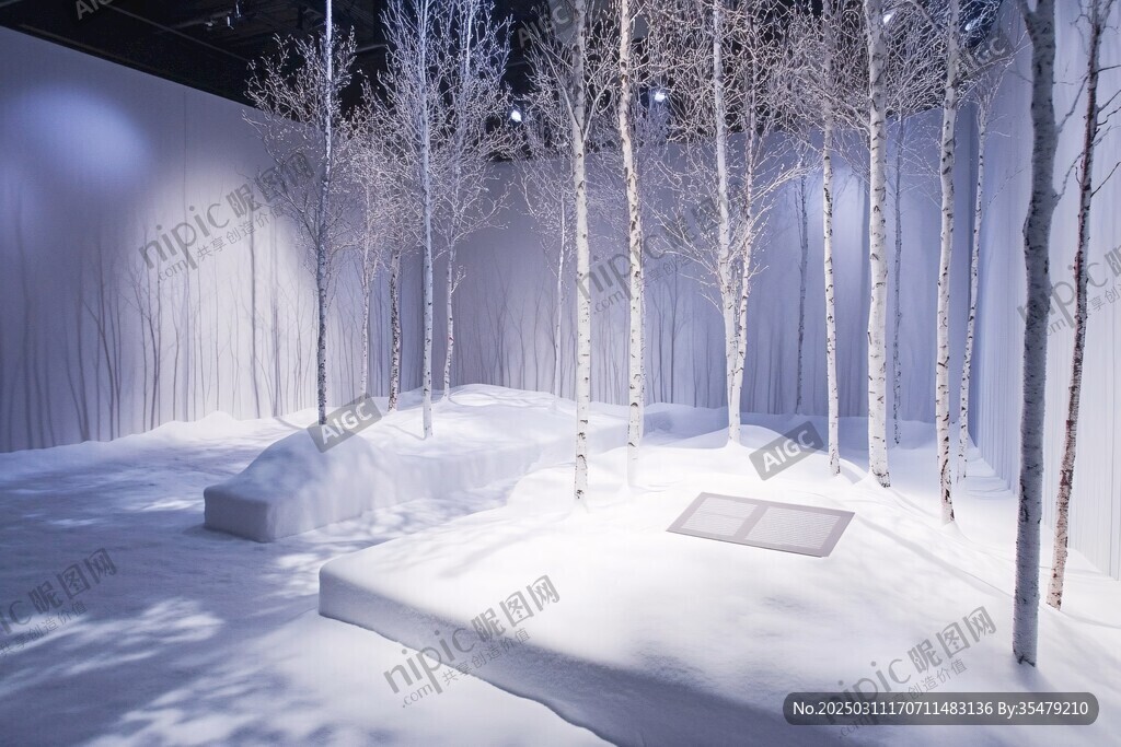 室內(nèi)雪林裝置藝術(shù)