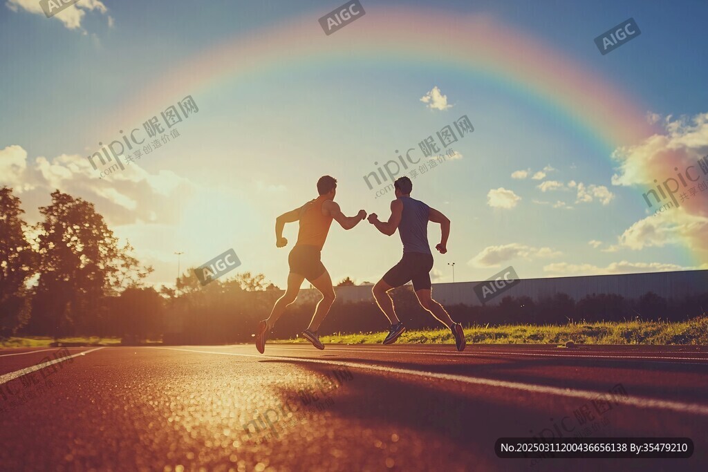 彩虹下的體育競技美好瞬間