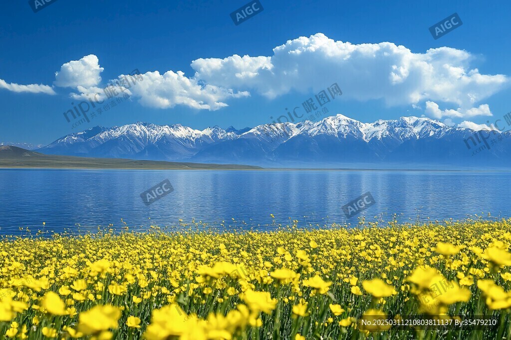 壯麗的高山湖泊風(fēng)景