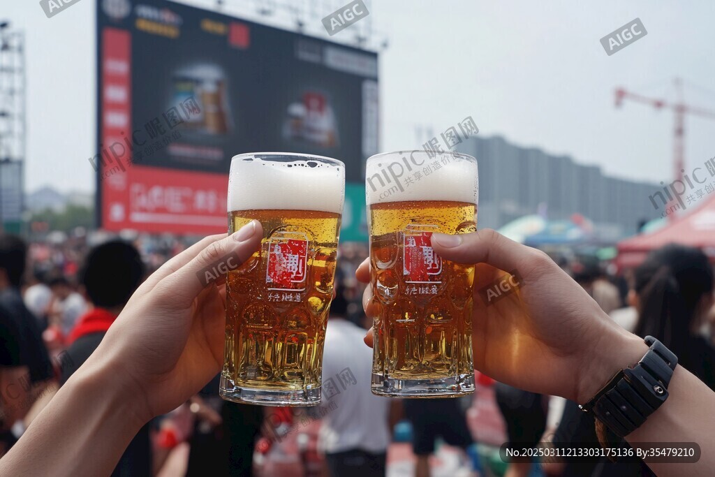 啤酒杯碰撞聲 音樂節上的歡樂時刻