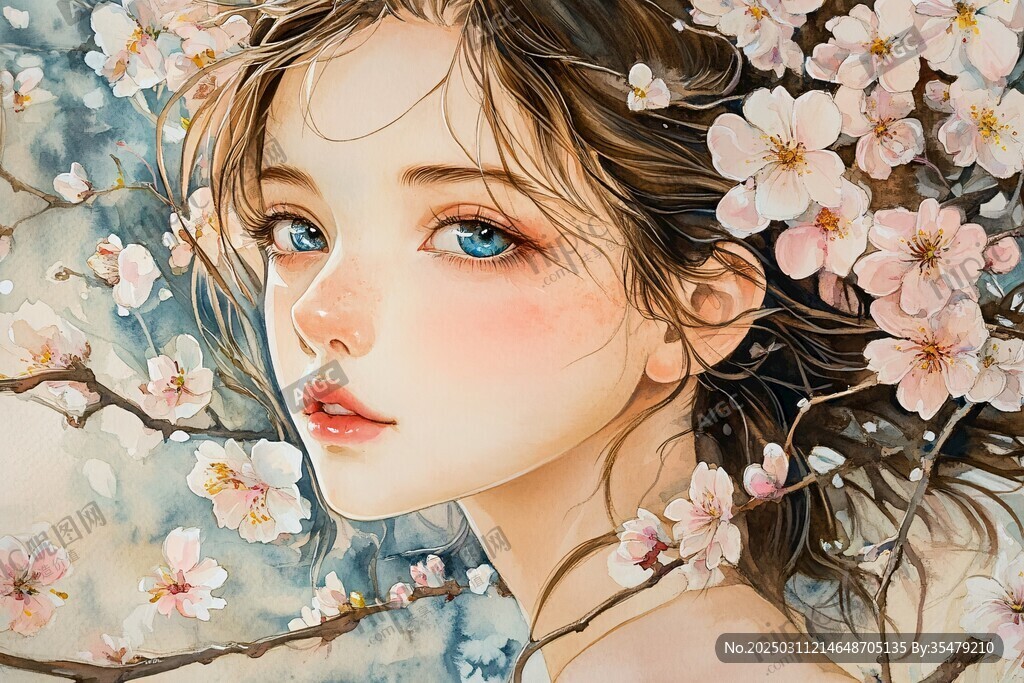 櫻花少女的寧?kù)o之美
