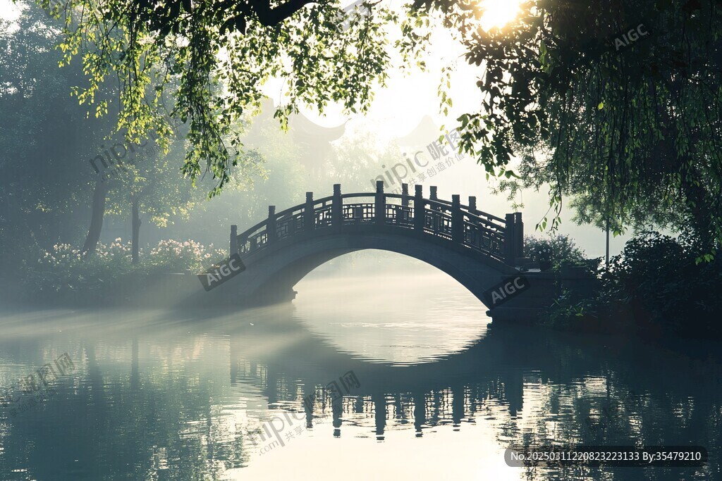 拱橋映水 綠意濃濃