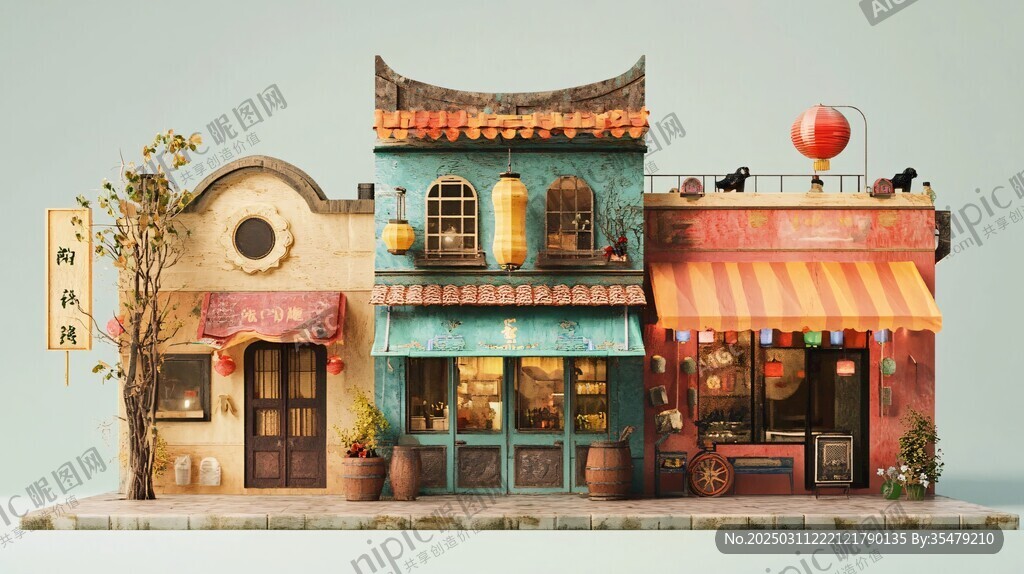 迷你街區建筑模型