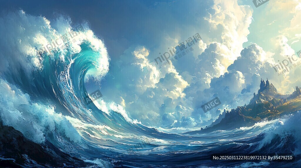 巨浪吞噬夢幻島嶼