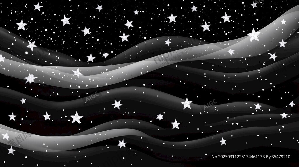 星光下的抽象波浪