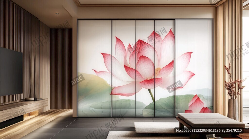 荷花盛開的室內(nèi)設(shè)計