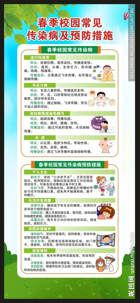 預防傳染病知識展架