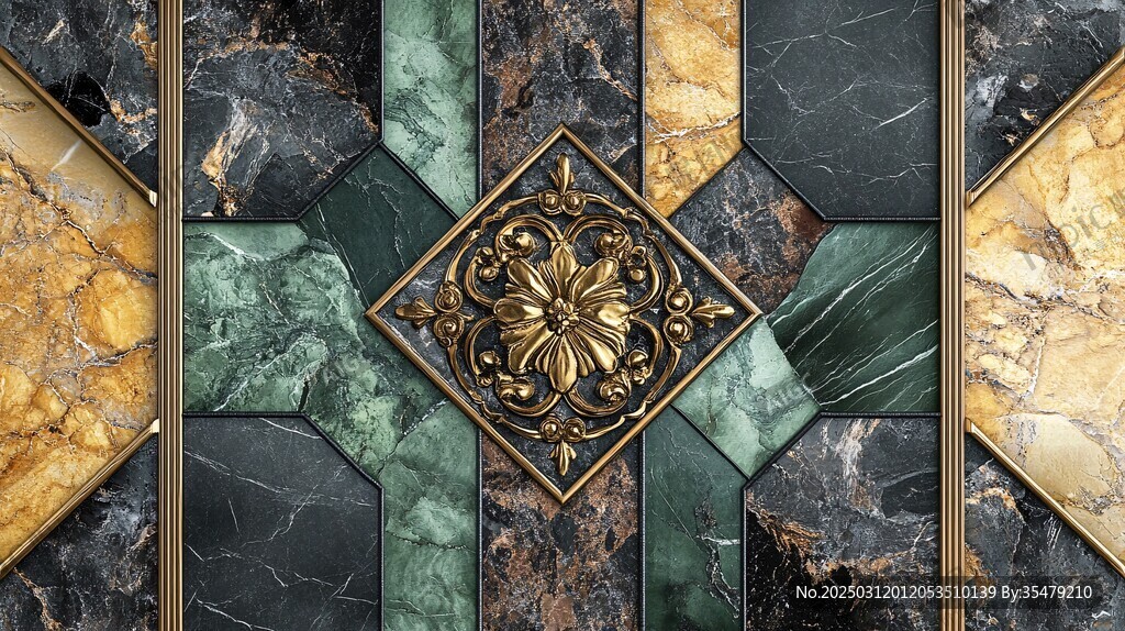 marble and gold ornamentation