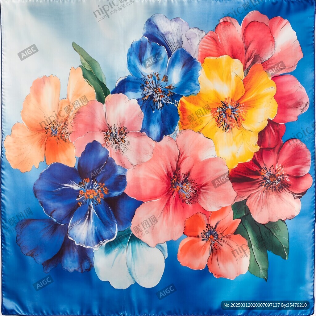 五彩繽紛的花朵