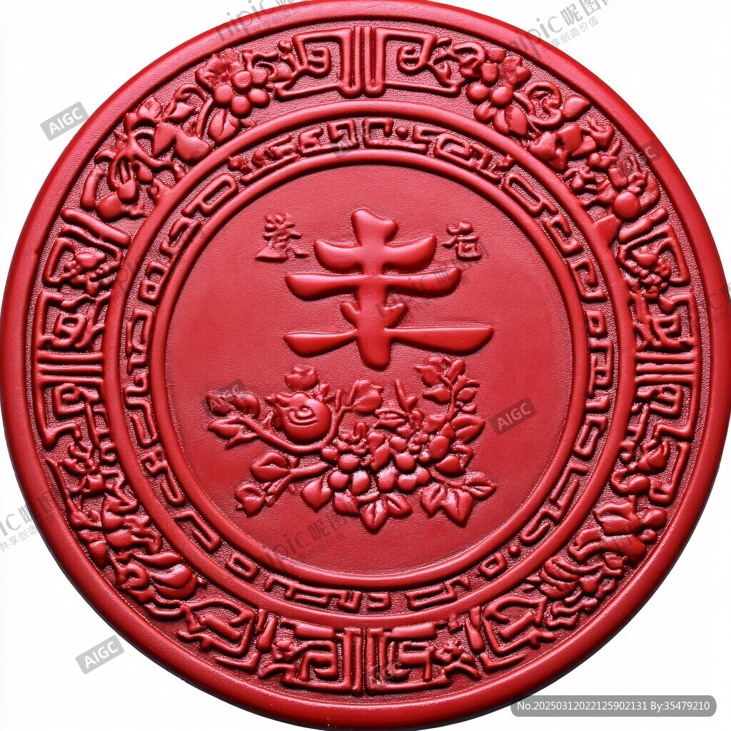 紅色圓形雕刻藝術(shù)品
