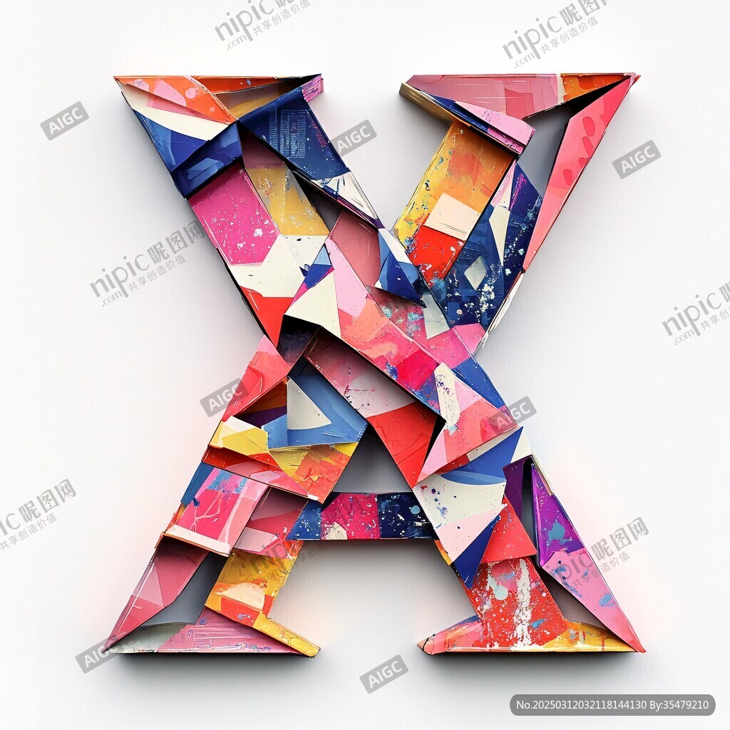 多彩抽象字母藝術(shù)