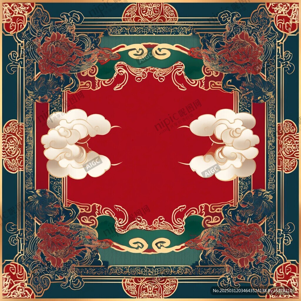 紅色云紋圖案