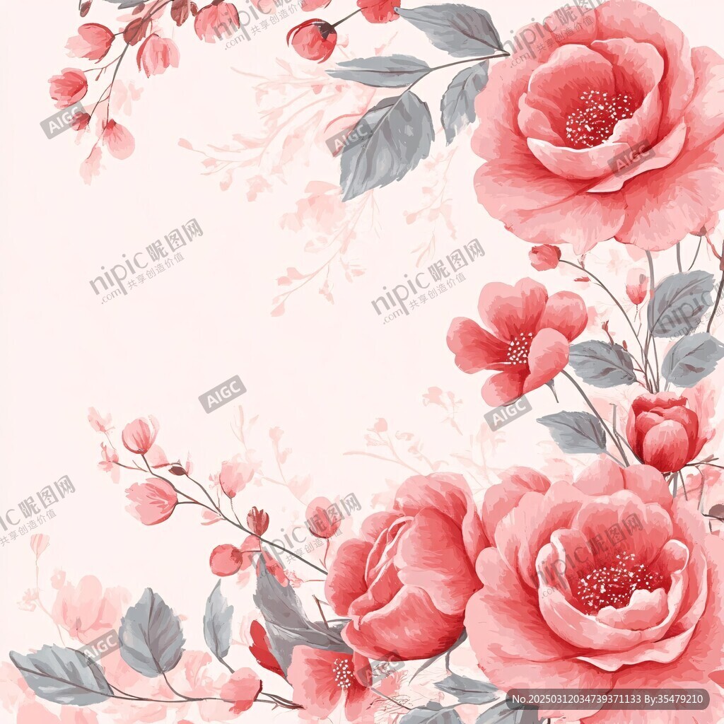 粉色花卉圖案
