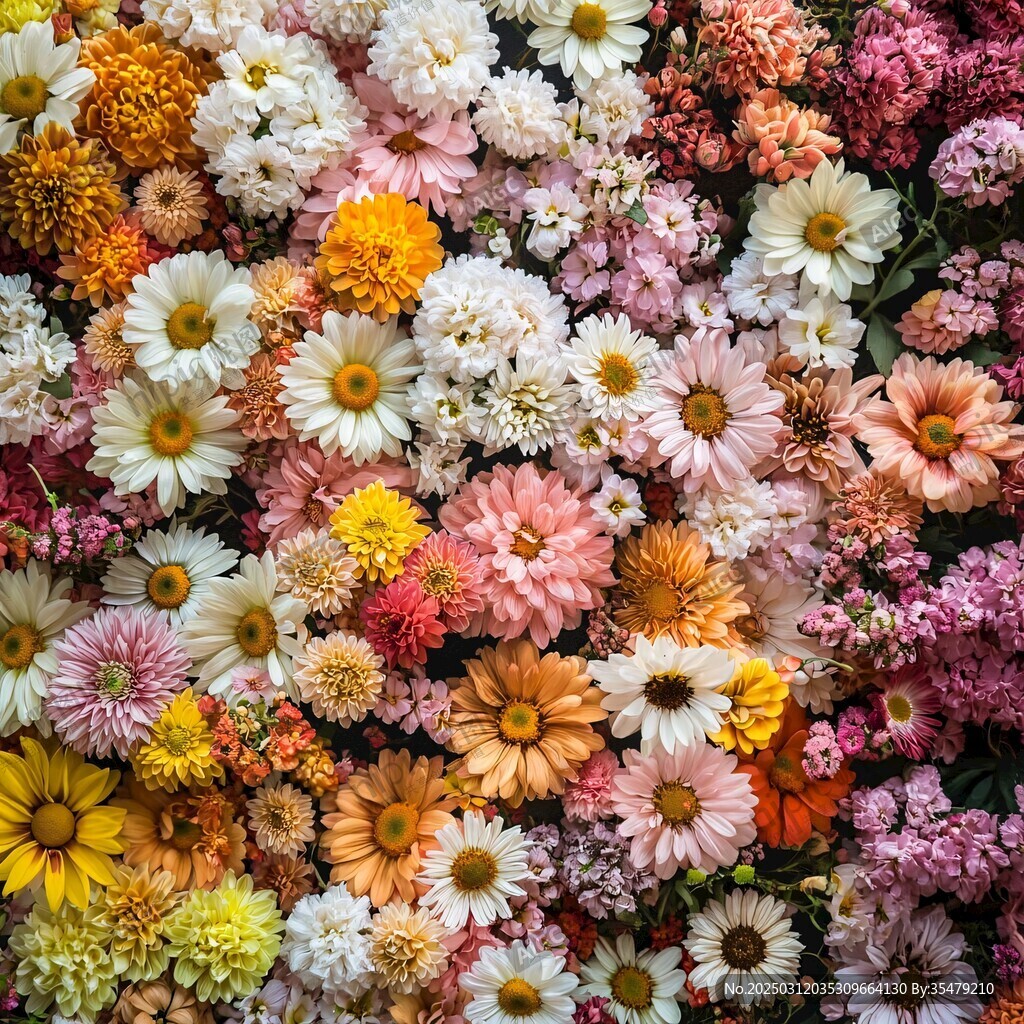 五彩斑斕的花海