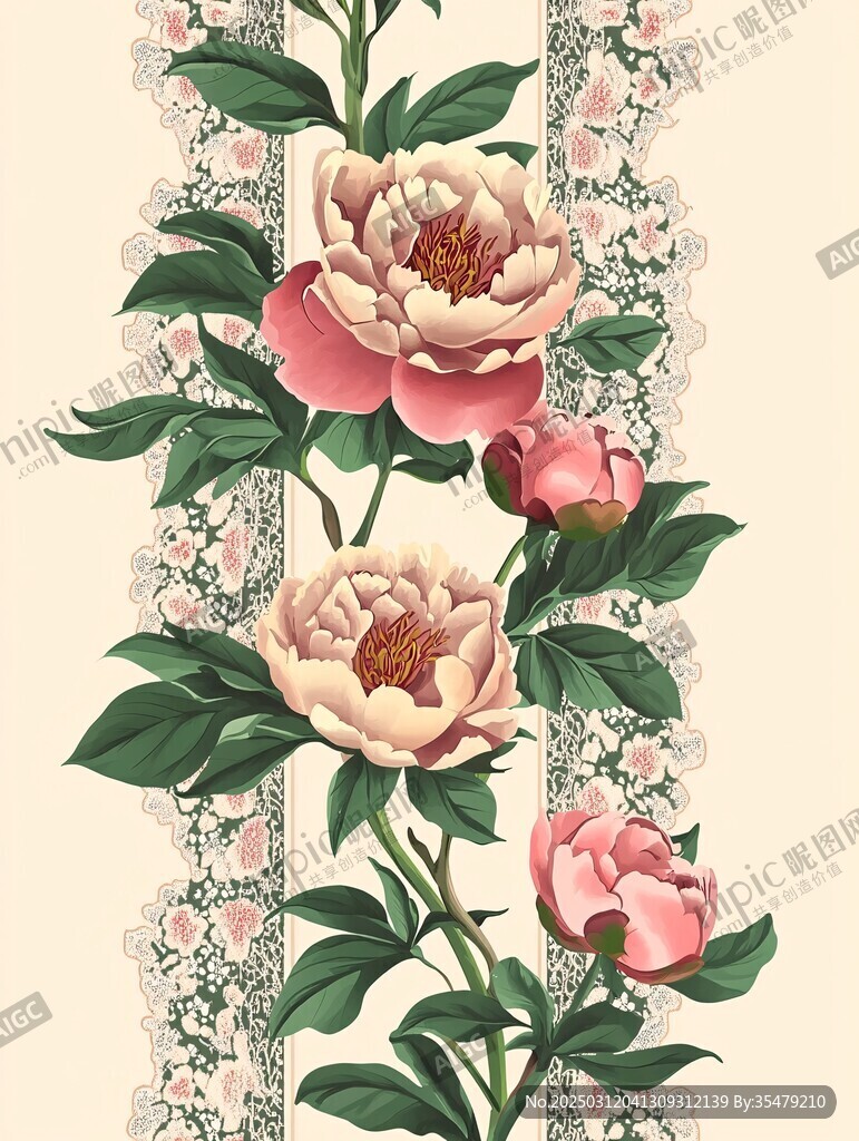 復古花卉圖案